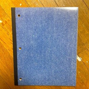 Vintage 90s jean looking front notebook